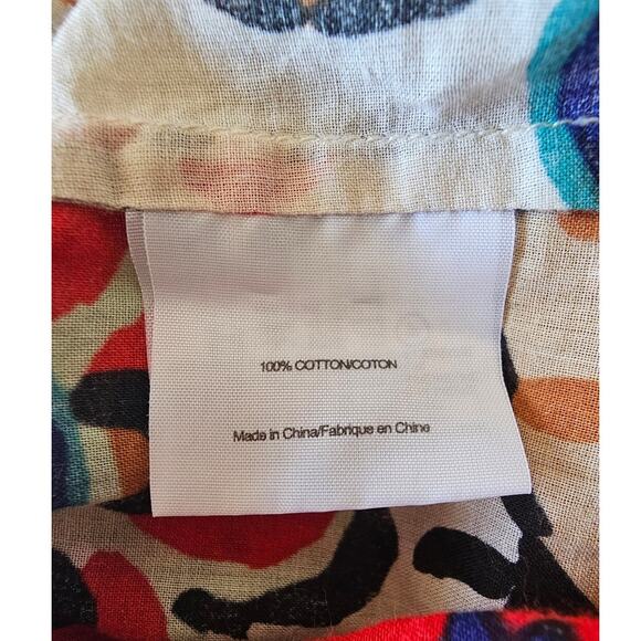 Tory Burch Floral Sleeveless Top Blouse, Ruffled V Neck, Lightweight, Boho, Sz 6 - Picture 4 of 10